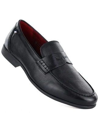 Pánské černé kožené polobotky Bugatti TT153105