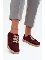 Barefoot typ tenisky z přírodního semiše Zazoo 314 bordó