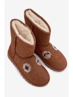 Zdobené Vyšší Zimní Boty Dámské Camel Galivra