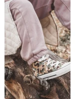 Dětské vysoké tenisky s zipem Béžová a zelená Filemon