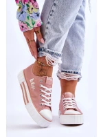 Dámské sportovní boty W LCW-23-31-1804LA Pudr růžová s bílou - Lee Cooper