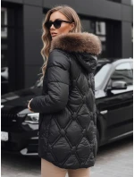 Dámská zimní bunda s kožešinou černá FashionStreet TY5514