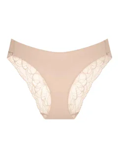 Dámské kalhotky Body Make-Up Illusion Lace Highleg Tai - BROWN - sv. hnědé 00NZ - TRIUMPH