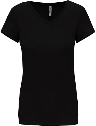Kariban K 3015 Dámské elastické tričko s výstřihem do V 20.3015 black Kariban K 3015 Dámské elastické tričko s výstřihem do V 20.3015 black