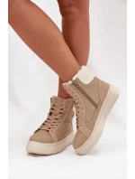 Zimní dámské boty s kožešinou Lee Cooper LCJ-25-01-3736 Béžové