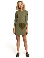 Dámská tunika z francouzského froté úpletu s kapsou ve tvaru srdce M053  - MOE