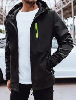 Pánská softshellová bunda s kapucí černá FashionStreet TX4464