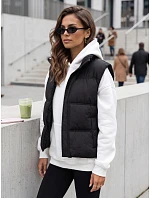 Dámská zateplená vesta bez kapuce, černá, FashionStreet TY5728 Dámská zateplená vesta bez kapuce, černá, FashionStreet TY5728