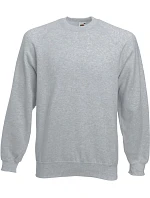 Fruit of the Loom Classic Raglan Sweat Raglánová mikina 16.2216 heather grey