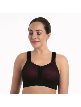 Osaka kompresní podprsenka zapínání vpředu 1199 black - Anita Care