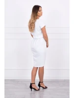 Šaty s obálkou dole bílé Šaty s obálkou dole bílé
