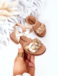Dětské Sandály S Hadím Vzorem Zlaté Baxlee
