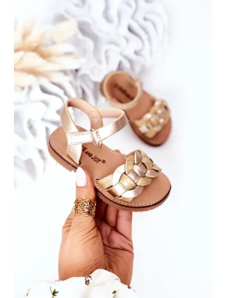 Dětské Sandály S Hadím Vzorem Zlaté Baxlee Dětské Sandály S Hadím Vzorem Zlaté Baxlee