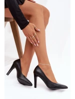 Dámské eko-kožené lodičky Sergio Leone – černé Dámské eko-kožené lodičky Sergio Leone – černé