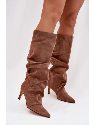 Kozačky na podpatku  model 221152 Step in style