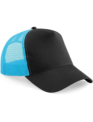 Beechfield B 640 5 panelová Trucker kšiltovka 53.0640 black/surf blue