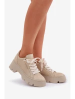 Tenisky Sportovní Boty Na Platformě CheBello 4632 Zlaté