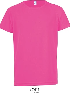 SOL'S Sporty Kids Dětské raglánové sportovní tričko 25.1166 neon pink