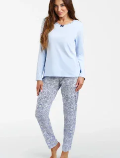 Italská móda Salli long length sp. barva:modrá/print