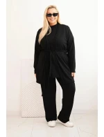 Komplet dámský Plus Size 3-dílný černý