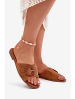 Klasické Dámské Plážové Pantofle Béžové Scazze Klasické Dámské Plážové Pantofle Béžové Scazze