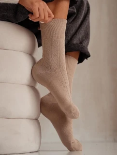 Dámské ponožky Frotte Zygzak Béžové