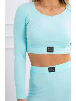 Pruhovaný top set 9353 mátový - Kesi Pruhovaný top set 9353 mátový - Kesi