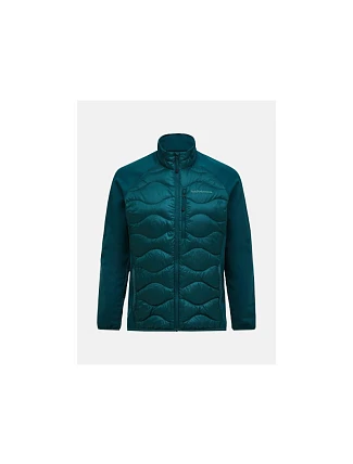 Pánská péřová bunda PEAK PERFORMANCE M Helium Down Hybrid Jacket, zelená barva Pánská péřová bunda PEAK PERFORMANCE M Helium Down Hybrid Jacket, zelená barva