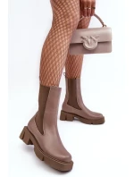 Dámské boty s ponožkou 2693/230 Laura Messi hnědé