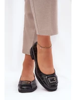 Kožené Baletky S Ozdobou D&A MK51-059 Černé Kožené Baletky S Ozdobou D&A MK51-059 Černé