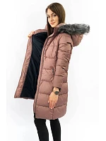 Dámská zimní prošívaná bunda starorůžová (7701) Dámská zimní prošívaná bunda starorůžová (7701)