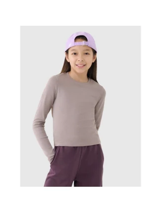 Dívčí úzký hladký rukáv s dlouhým rukávem 4F 4FJRSS25TLONF505-83S