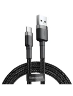 KABEL BASEUS USB NA USB-C CAFULE 3A 1M ŠEDÝ/ČERNÝ
