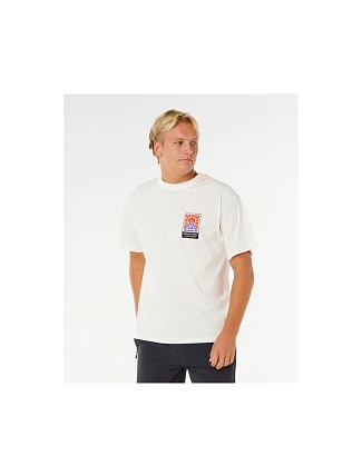 Pánské tričko RIP CURL Search Dawn Tee, bílé Pánské tričko RIP CURL Search Dawn Tee, bílé