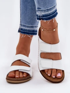 Dámské Kožené Sandály Inblu Bílé AA0005GU