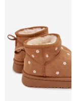 Dětské sněhule zdobené květinami Camel Gracina