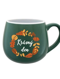 KRÁSNÝ DEN (PODZIM) - zelený keramický hrníček 300 ml
