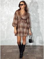 Dámské šaty ANIMALIA v jedné velikosti s leopardím potiskem FashionStreet EY2543