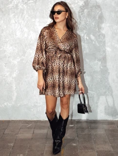 Dámské šaty ANIMALIA v jedné velikosti s leopardím potiskem FashionStreet EY2543