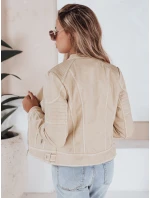 Dámská kožená bunda ROCKMISS beige FashionStreet TY5226