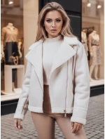 Dámská semišová bunda SOFTSTILL s ovčí kůží bílá FashionStreet TY4748z Dámská semišová bunda SOFTSTILL s ovčí kůží bílá FashionStreet TY4748z