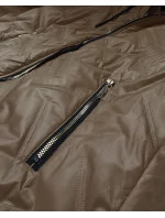 Lehká dámská bunda ve velbloudí barvě s odepínací kapucí S'West (B8371-12)