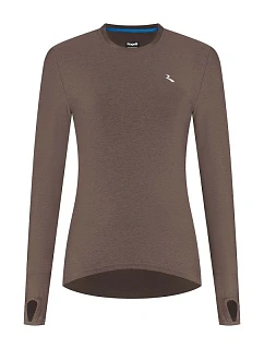 Běžecké tričko Rogelli T-shirt DR ESSENTIAL, barva mokka, velikost S