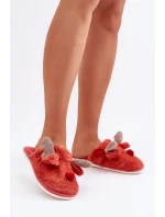 Futrzane Dámské Pantofle S Motivem Sobů Korálové Sennalith