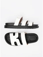 Módní  nazouváky bílé dámské platforma