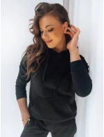 Dámská mikina BASIC s kapucí černá BY0158z