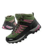 CMP Rigel dámské trekové boty kožené odolné nepromokavé kotníkové boty zelené dámské