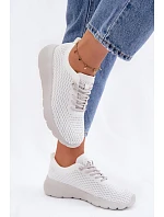 Materiálová Dámská Sportovní Obuv Bílá Helinae