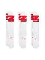 Nike Everyday Elevated Crew 3 páry bílých a červených ponožek IM7949 900 Nike Everyday Elevated Crew 3 páry bílých a červených ponožek IM7949 900
