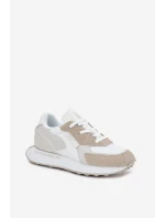 Dámské Kožené Sneakersy Big Star OO274563 Hi-Poly System Bílé